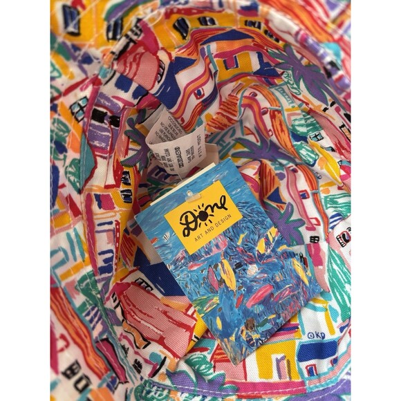 VTG Ken Done Art And Design Bucket Hat Deadstock Bright Colors NWT One Size - Picture 3 of 6